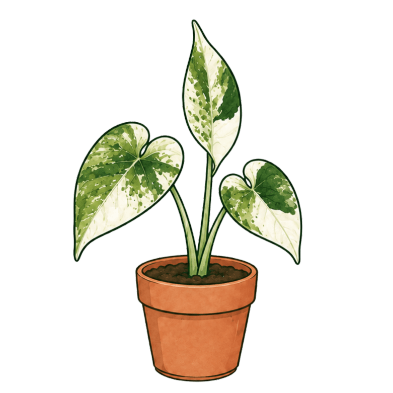 Alocasia longiloba 'Albo Variegata'