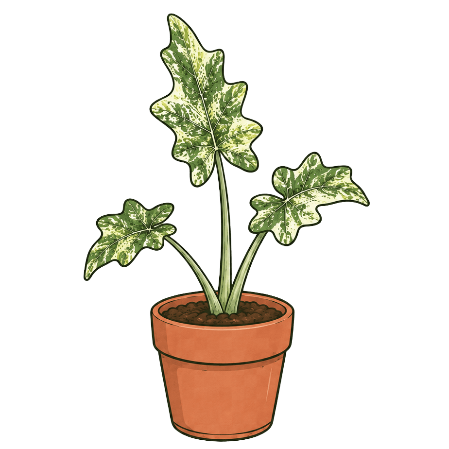 Alocasia tandurusa 'Variegated'