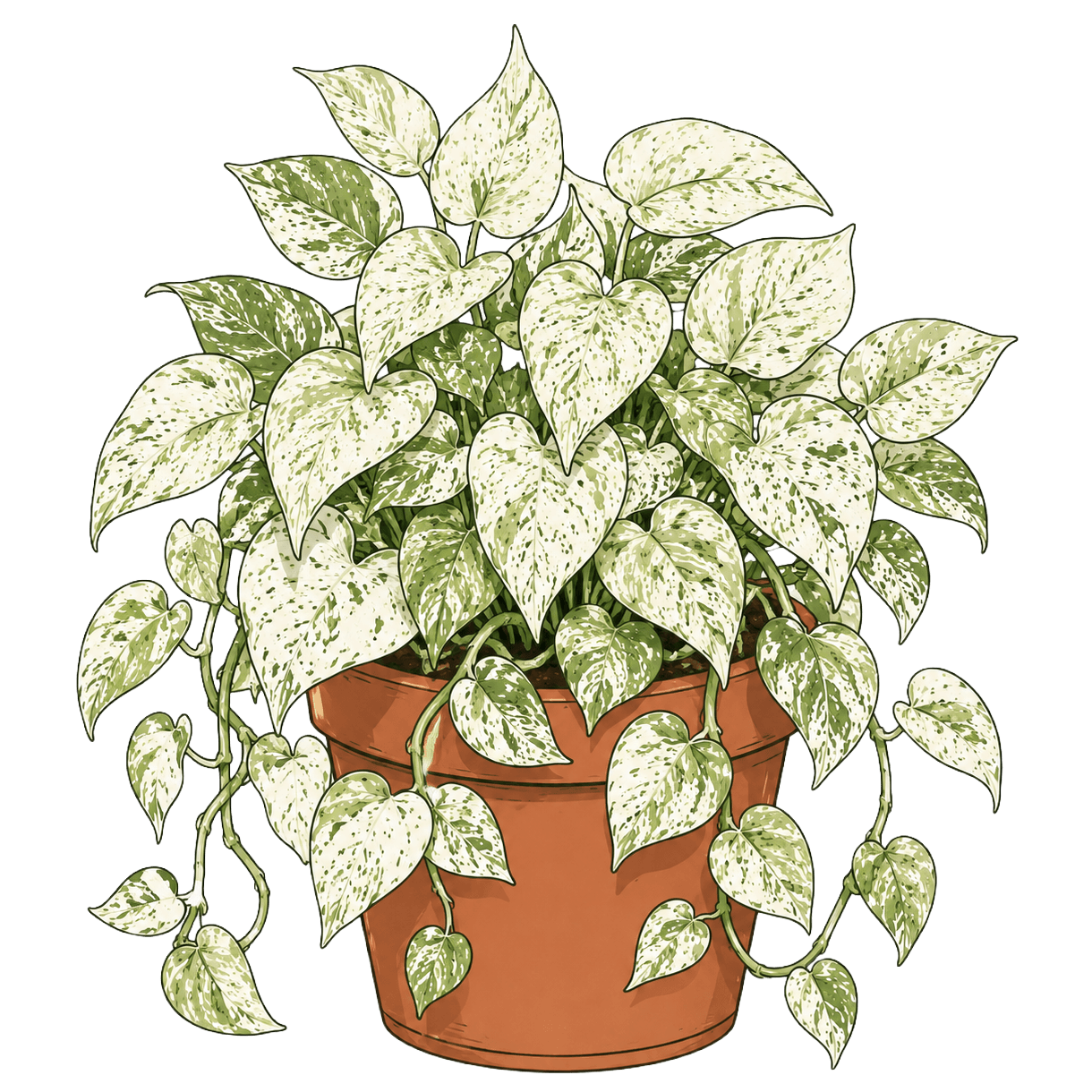 Epipremnum aureum 'Snow Queen'