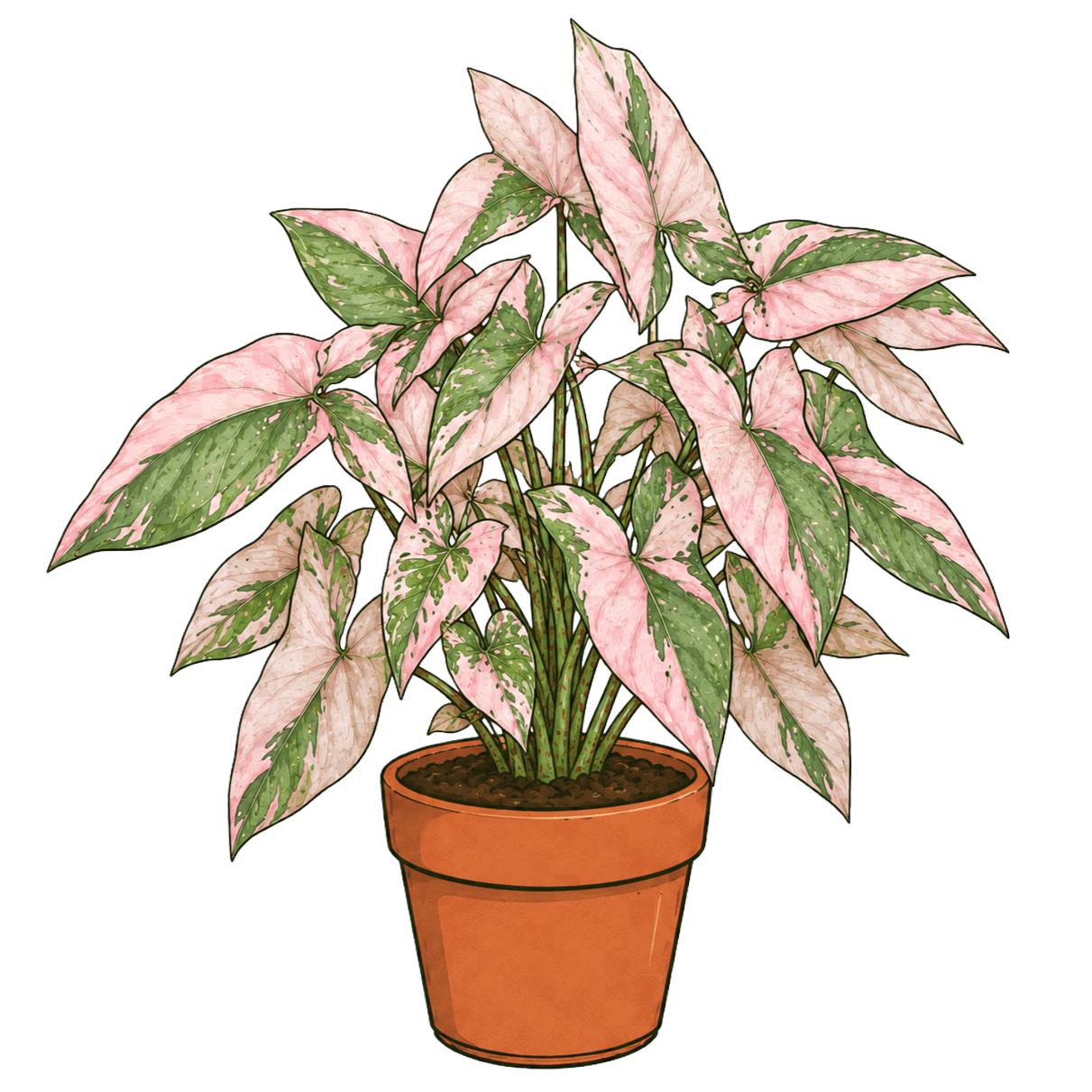 Syngonium podophyllum 'Pink Splash'