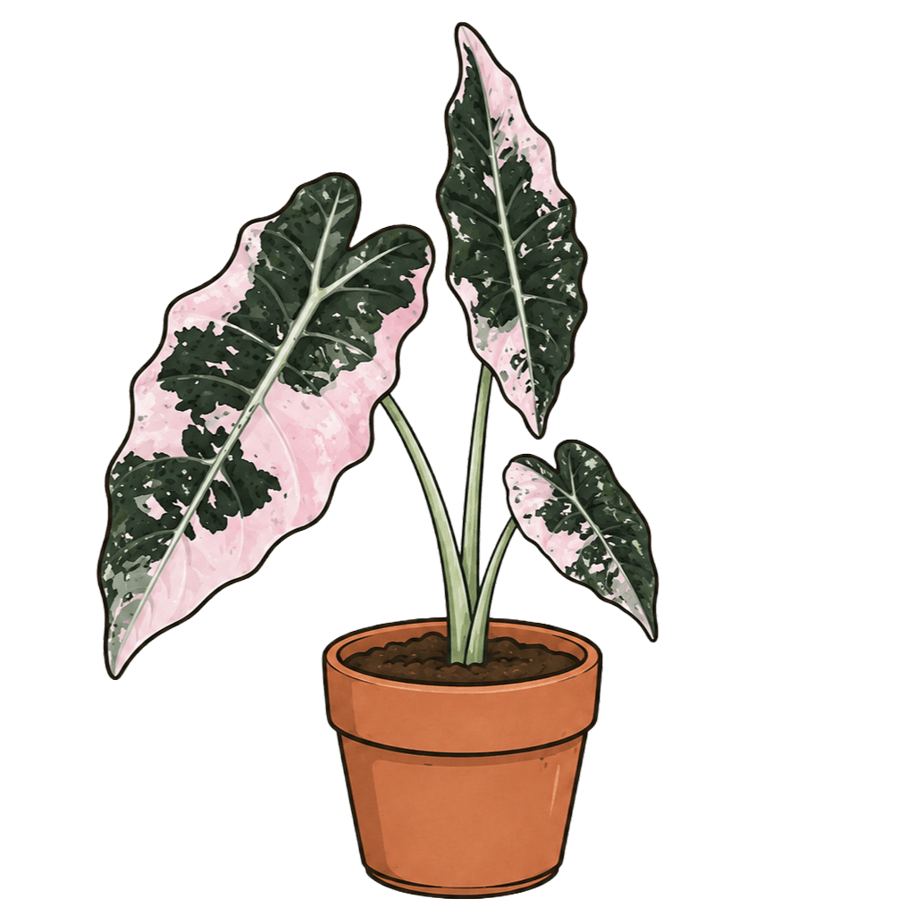Alocasia chantrieri 'Pink Variegated'