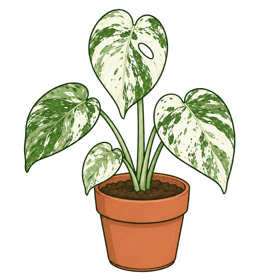 Monstera deliciosa 'Albo Variegata'